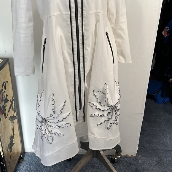 Samuel Dong white coat dress size small - Picture 3 of 10